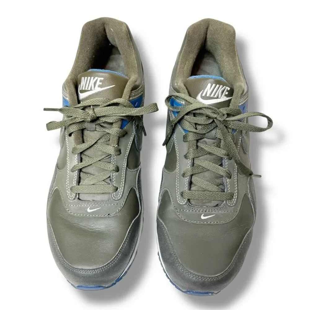 Nike green sneakers leather