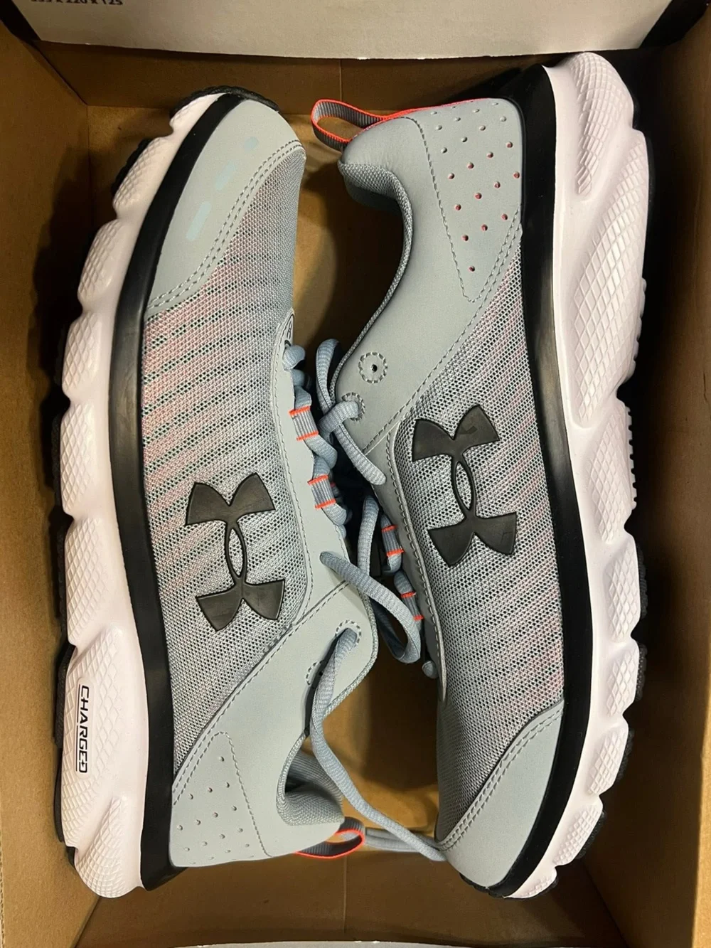 Under Armour Light Blue and Black Mesh Running Shoes