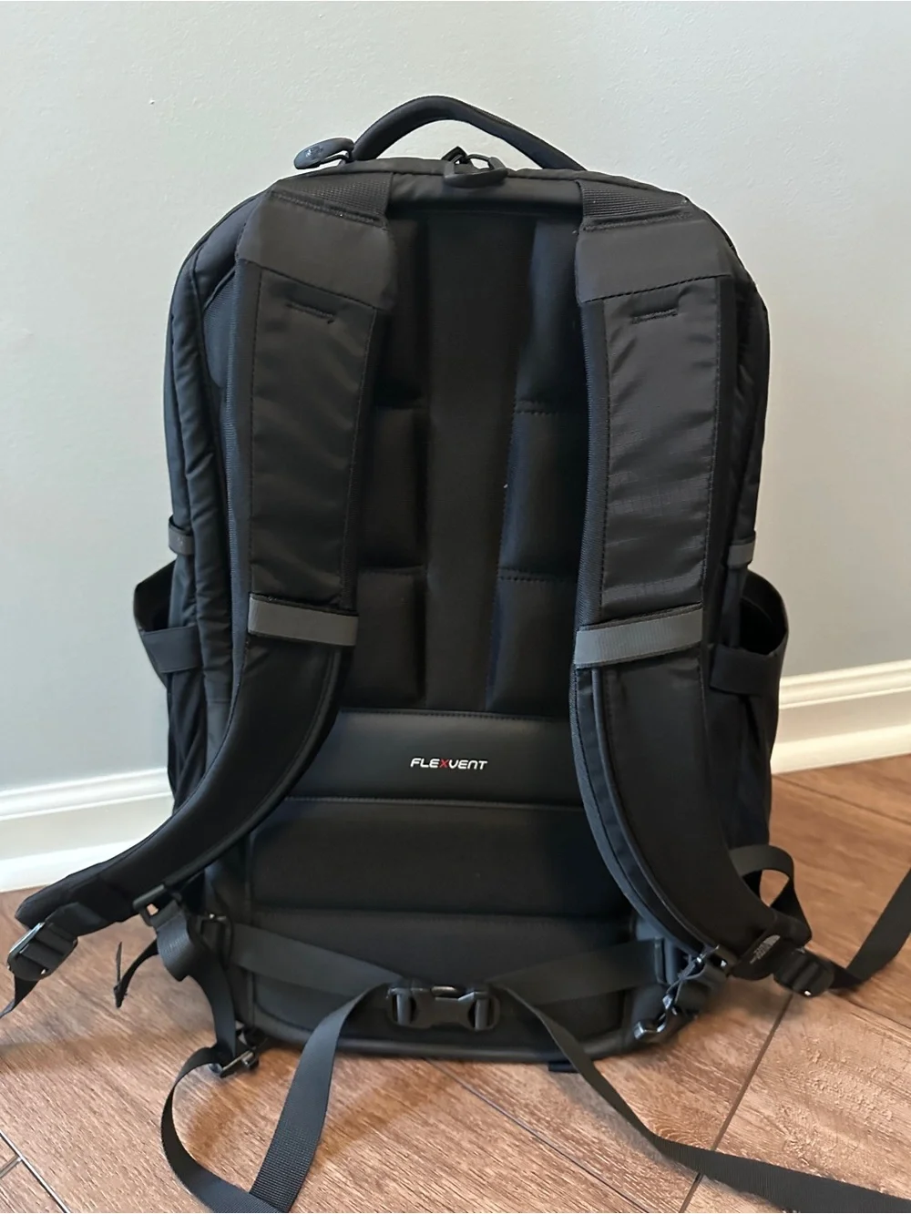 The North Face Black Surge Backpack with Front Organizer Pockets