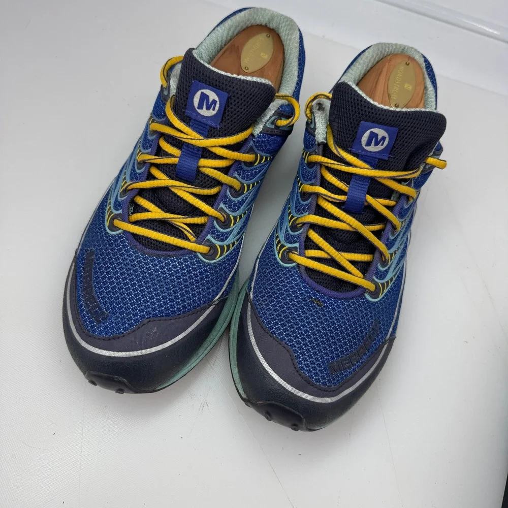 Merrell Ultra Marine Women 8 Blue Yellow J56354 Trail Running Hiking Shoes Sport