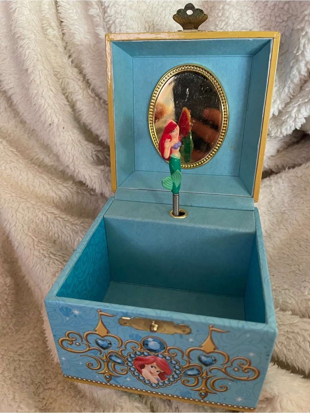 Disney Ariel Music Jewelry Box in Blue and Gold
