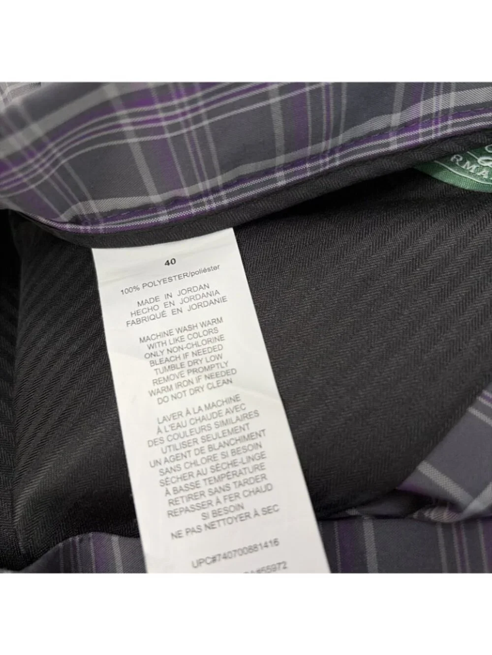 Ben Hogan Performance Golf Shorts NWT  40W Gray Purple Plaid