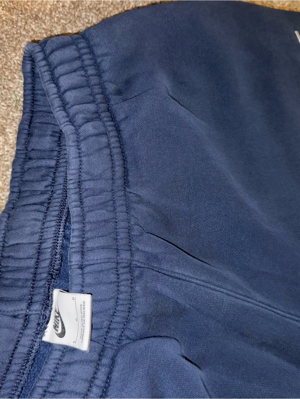 Nike Navy Sweatpants with Elastic Waistband