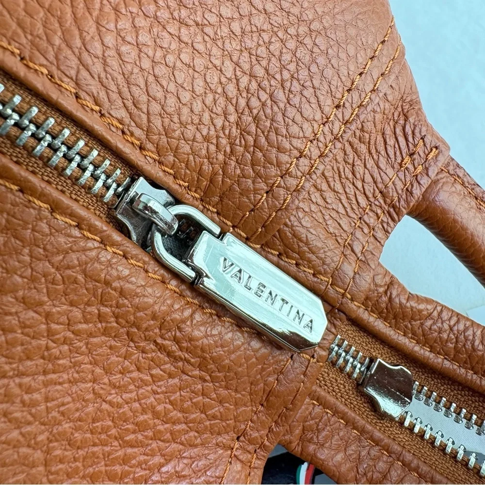 VALENTINA Made In Italy Pebbled Leather Convertible Backpack NEW W TAGS