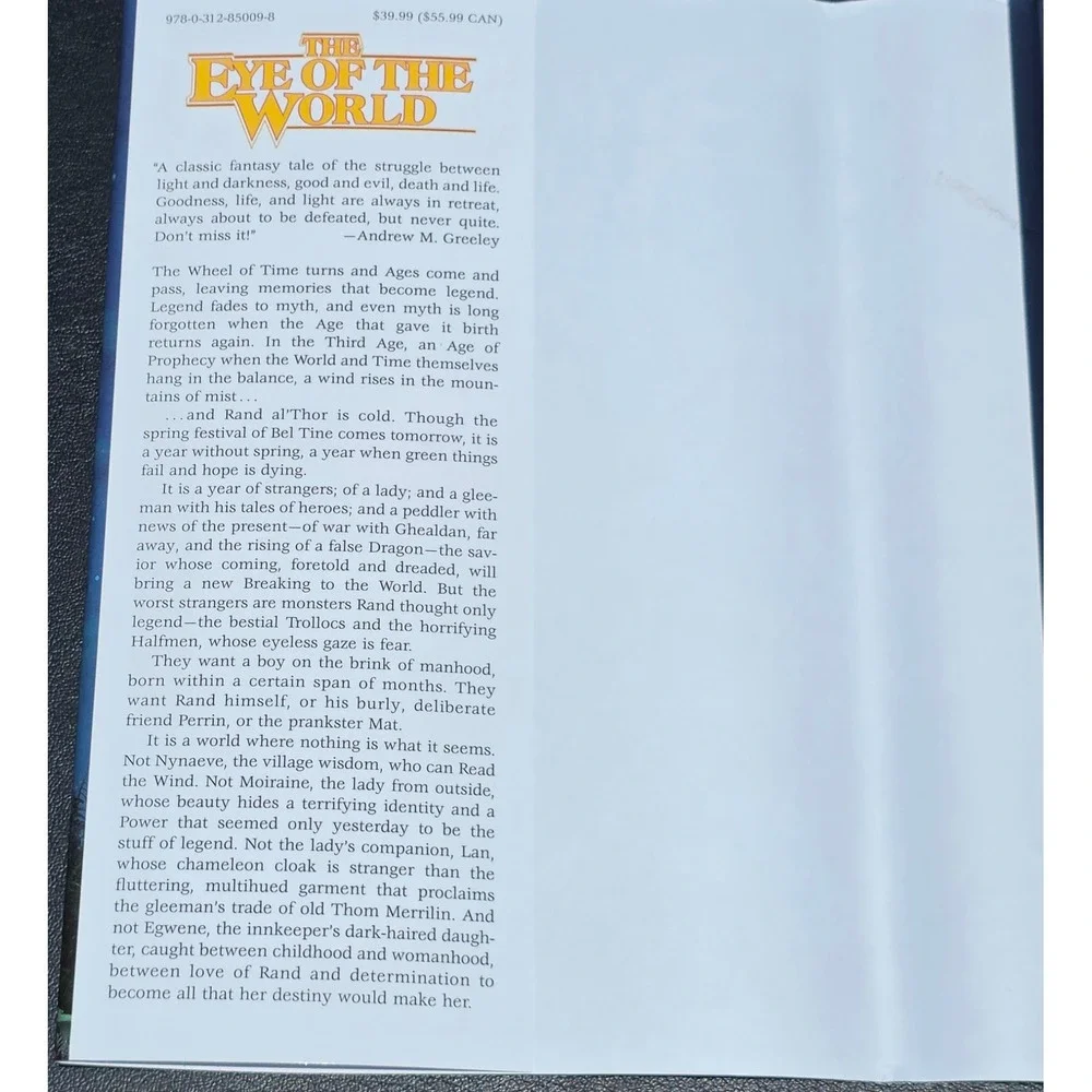 The Eye of the World Robert Jordan Wheel of Time Tor Fantasy Y2K 90's