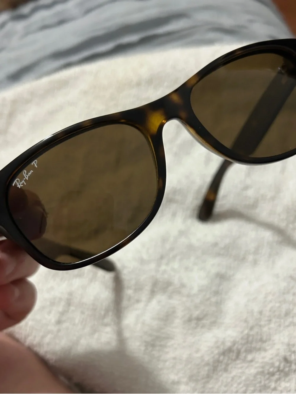 Ray-Ban Tortoiseshell Frame Sunglasses with Brown Accents