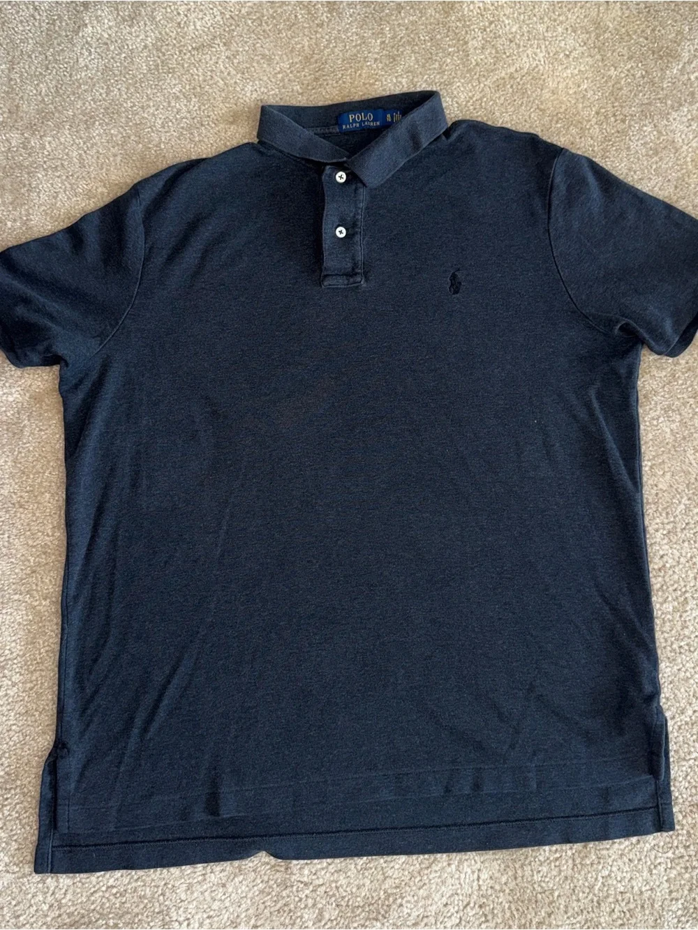 Polo Ralph Lauren Dark Charcoal Heather Gray Short Sleeve Polo X