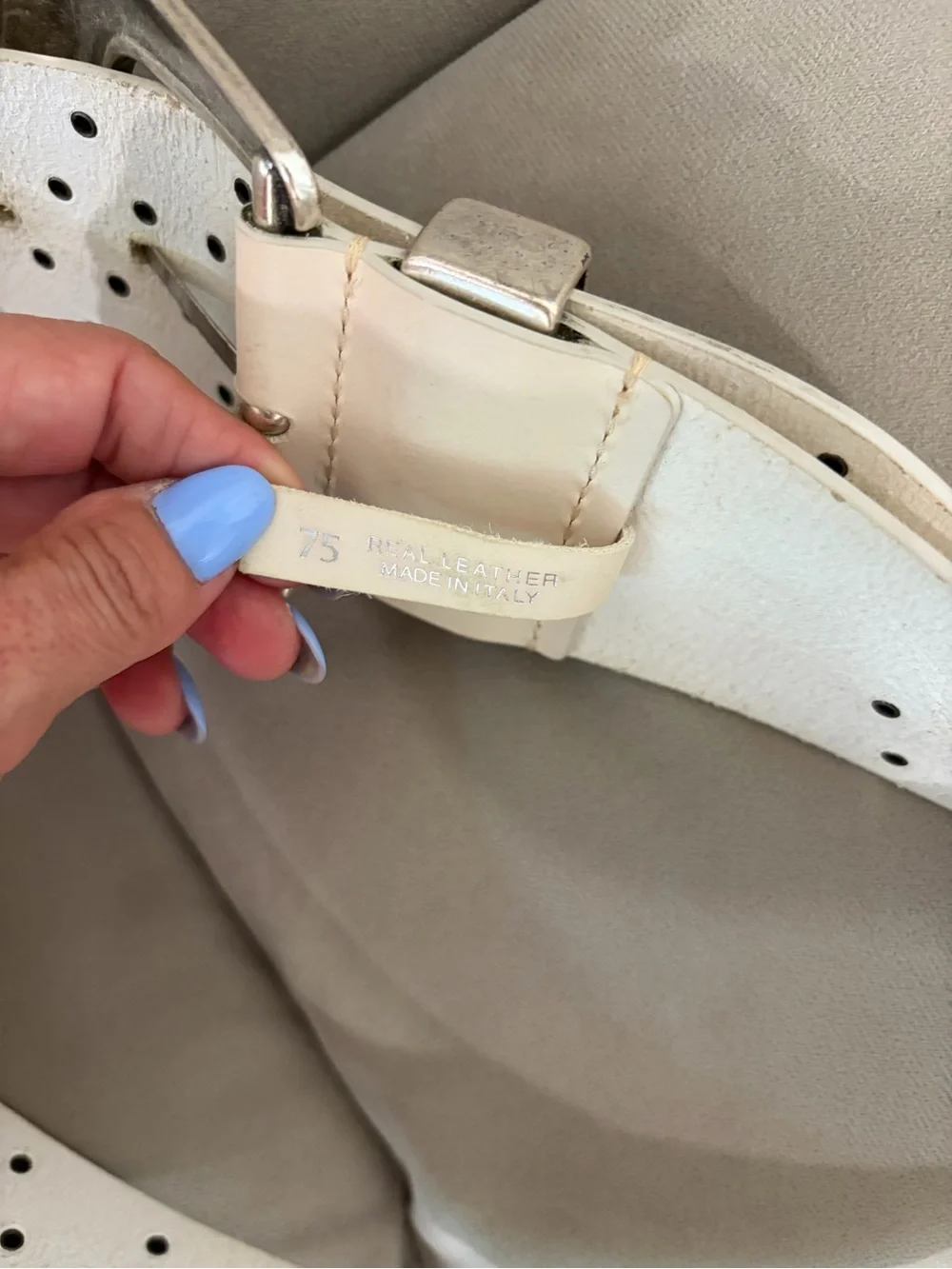 IRO white leather