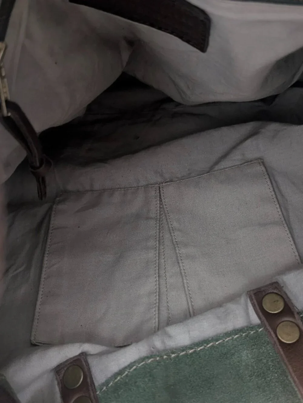 Lucky Brand green suede