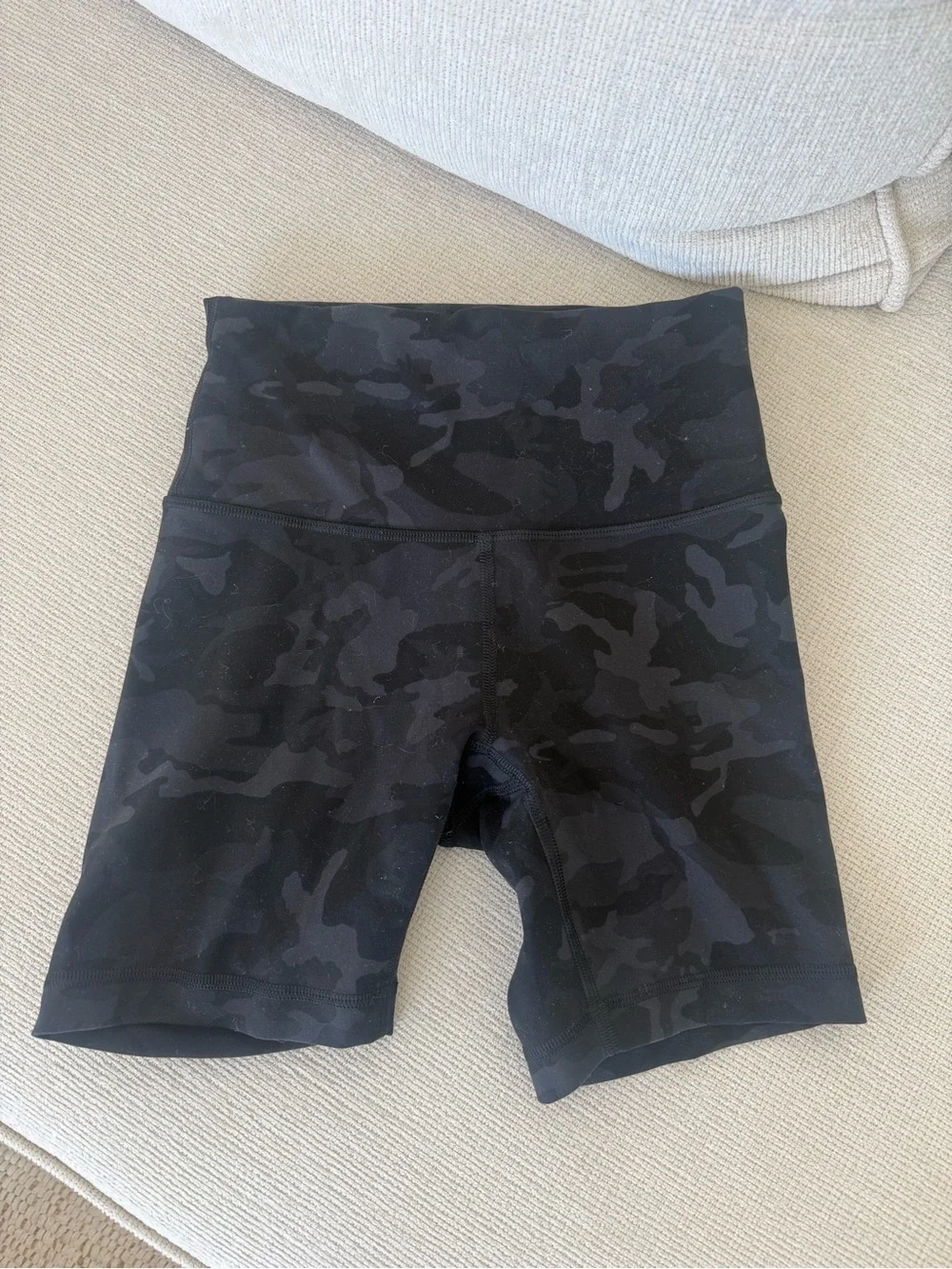 lululemon athletica Black Camo High-Rise Bike Shorts