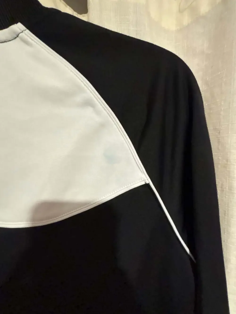 Nike Women's Dri-Fit Black and White Full Zip Track Jacket