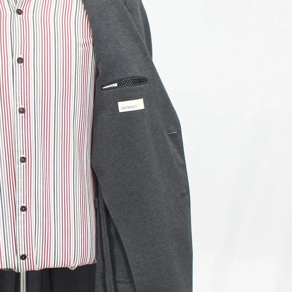 Artefact 42R Gray Solid 2-Button Sport Coat Blazer Jacket P448