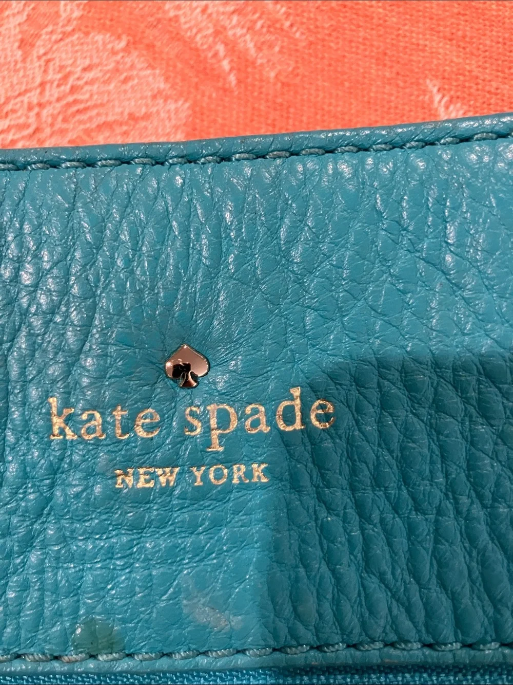 kate spade teal pebbled