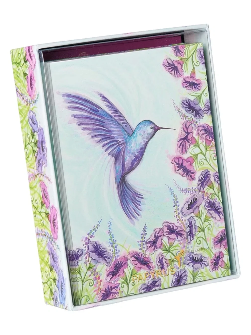 Papyrus watercolor hummingbird