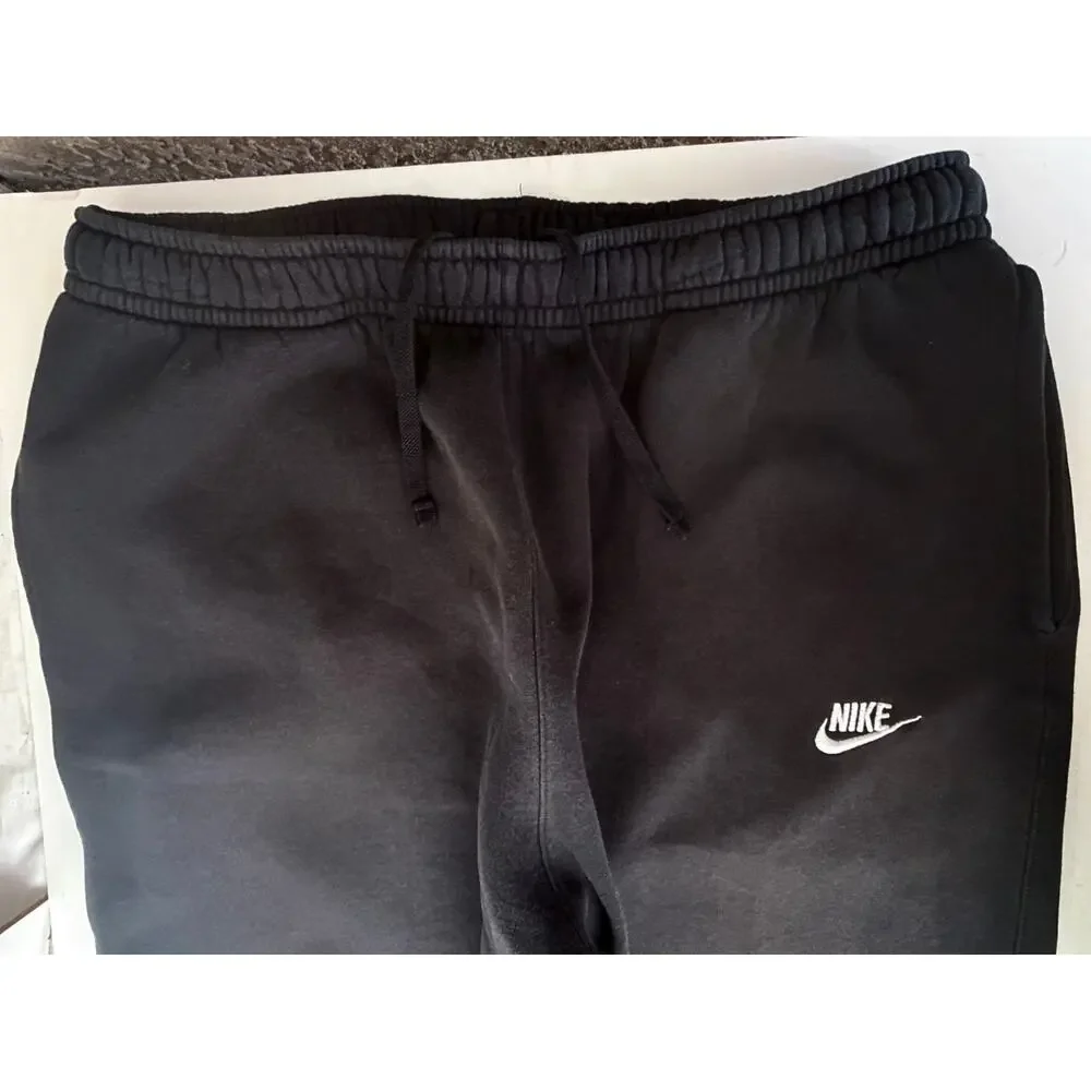 Nike Mens 2XLT Tall Black Fleece Sweatpants Joggers Swoosh
