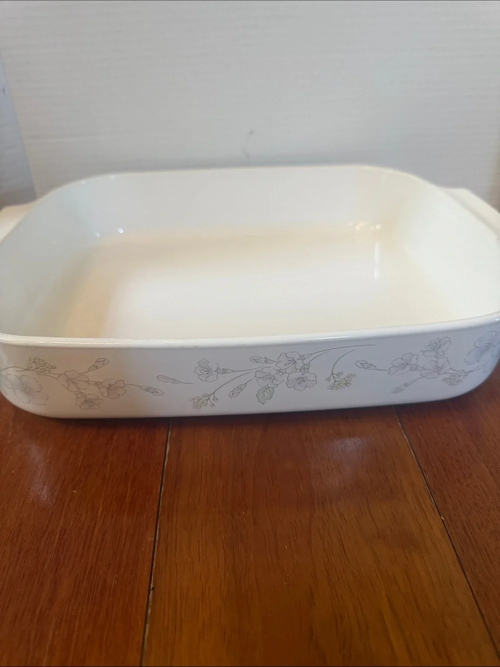 VTG Corning Ware baking dish lasagna pan Pastel Bouquet pattern 12x10”