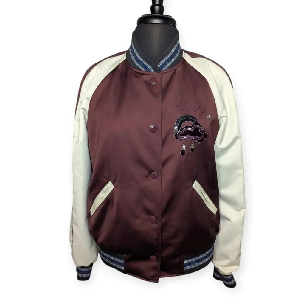 Coach Reversible Cloud Souvenir Jacket Snap Button Closure Women's Size Medium