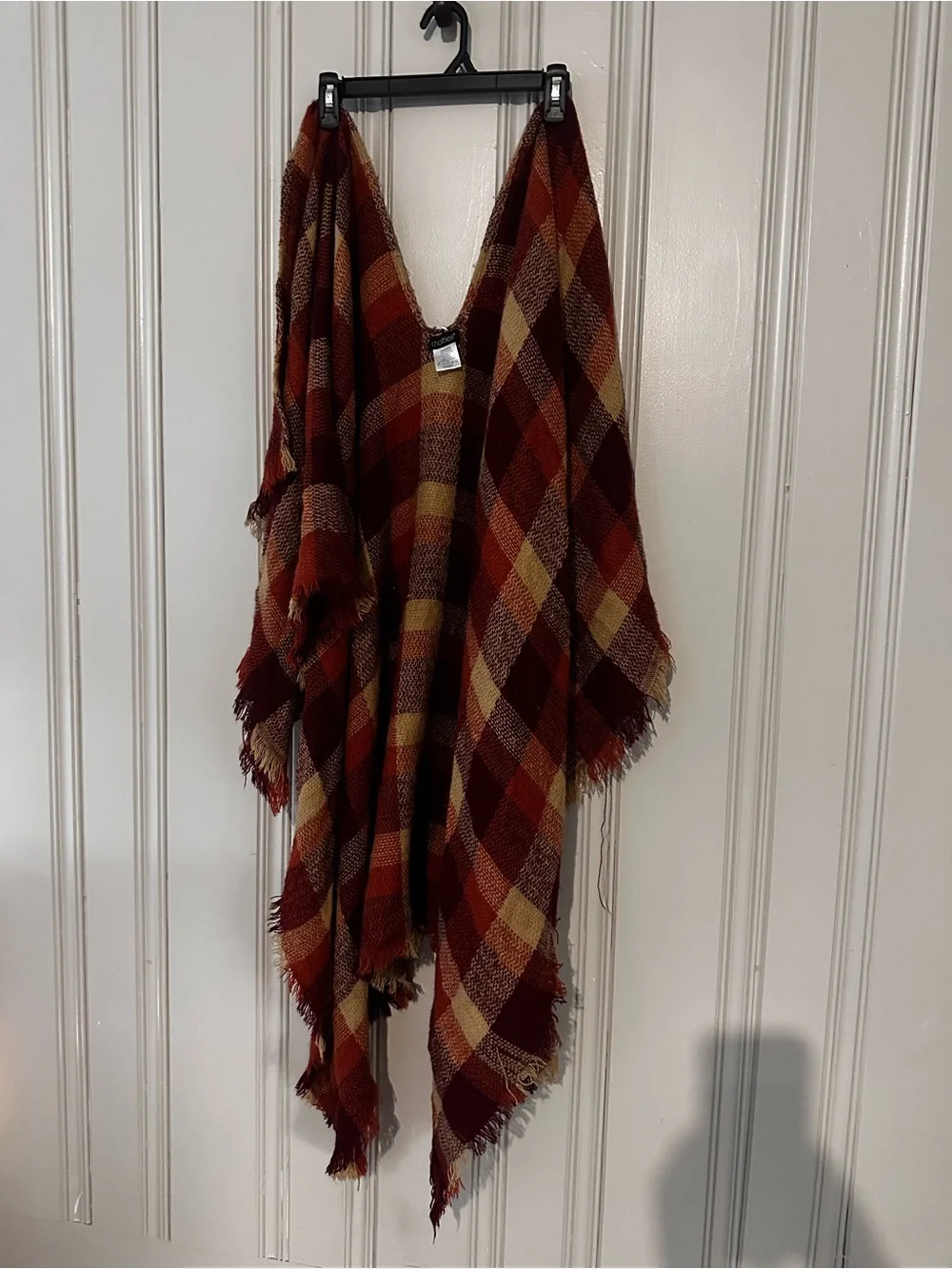 chatties plaid poncho
