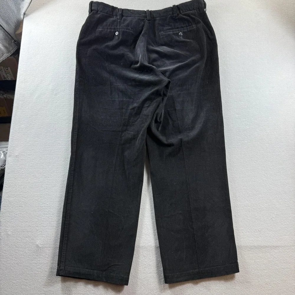 Croft & Barrow Pants Mens 38x32 Black Corduroy Chino Classic Fit Casual