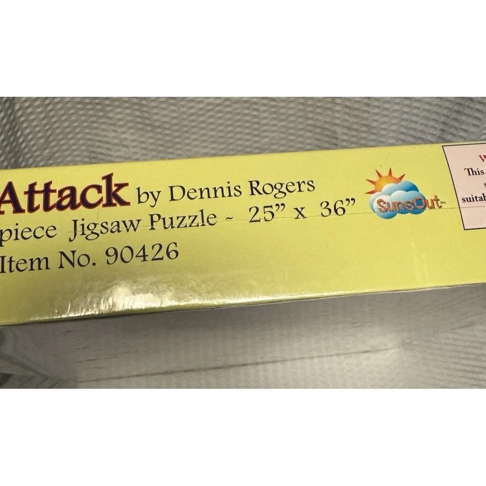 SunsOut Puzzle 1000 Pieces Shaped T-Rex Attack New Factory Sealed  25 x 26 inch