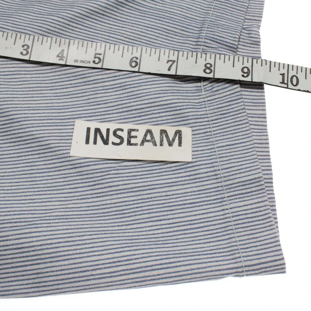 AG Adriano Goldschmied NWT Wanderer Slim Trouser Shorts Size 36 US Blue Stripes