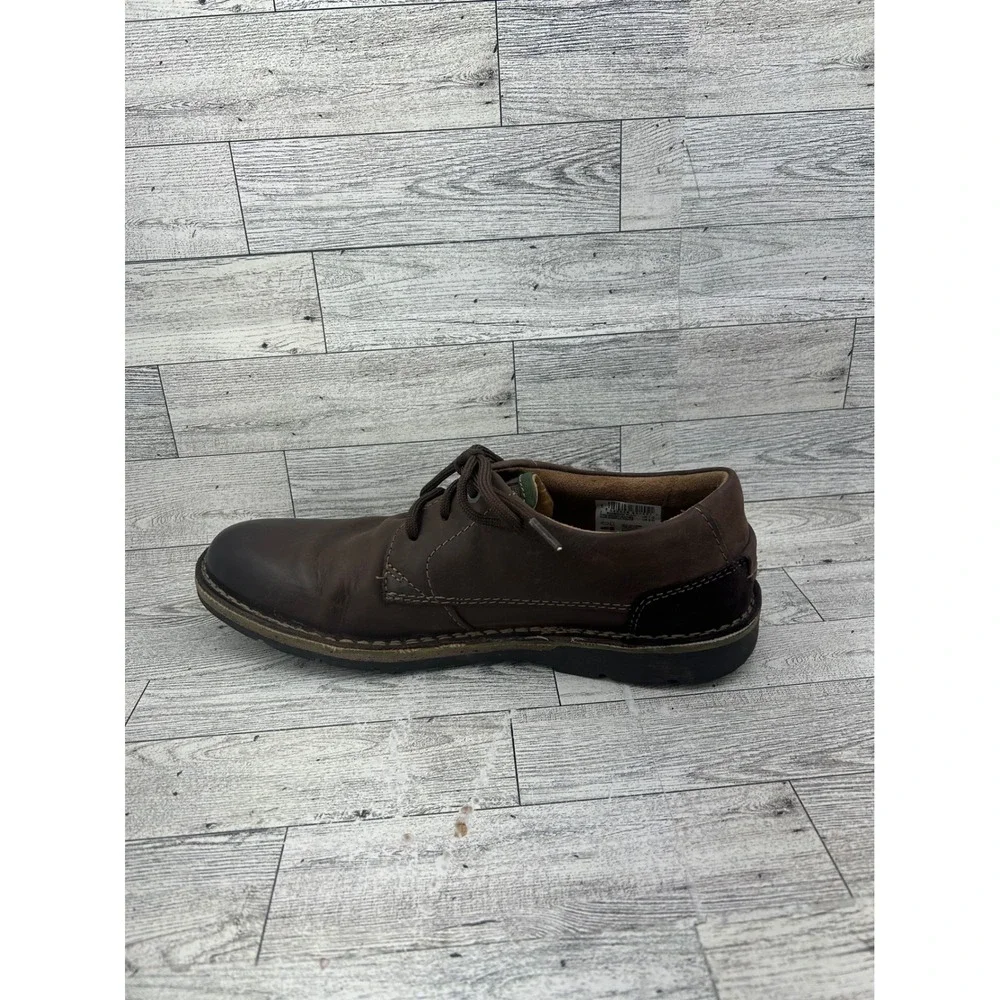 Clarks Edgewick Plain Men Dark Brown Leather Oxford Shoes Size‎ US 8M Ortholite