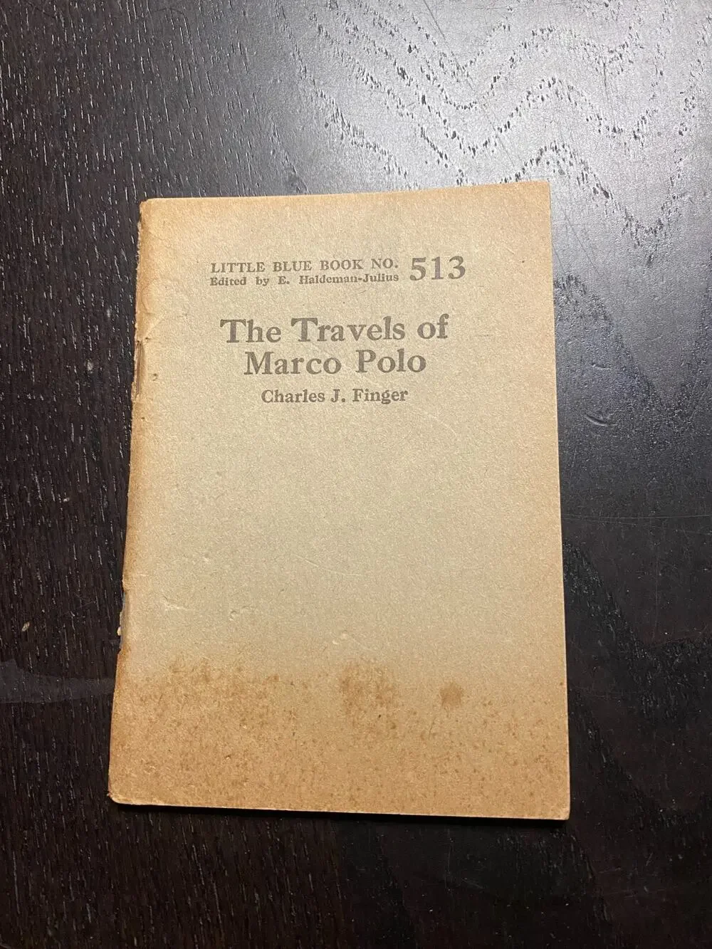 Little Blue Book No. 513 The Travels of Marco Polo Charles J. Finger Vintage