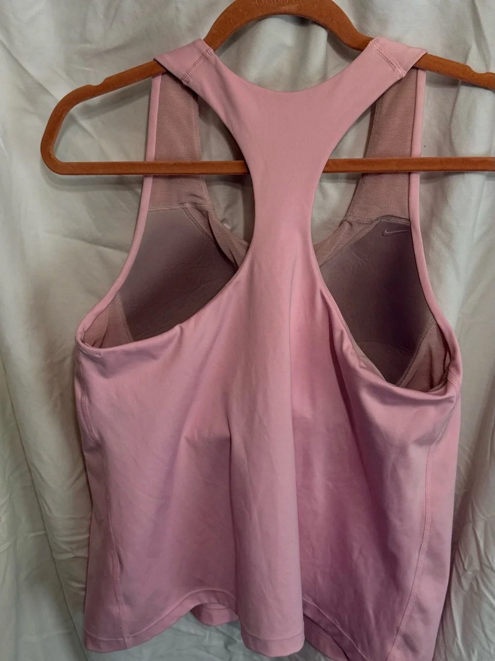 Nike Light Pink Dri-FIT Tank with Black Swoosh