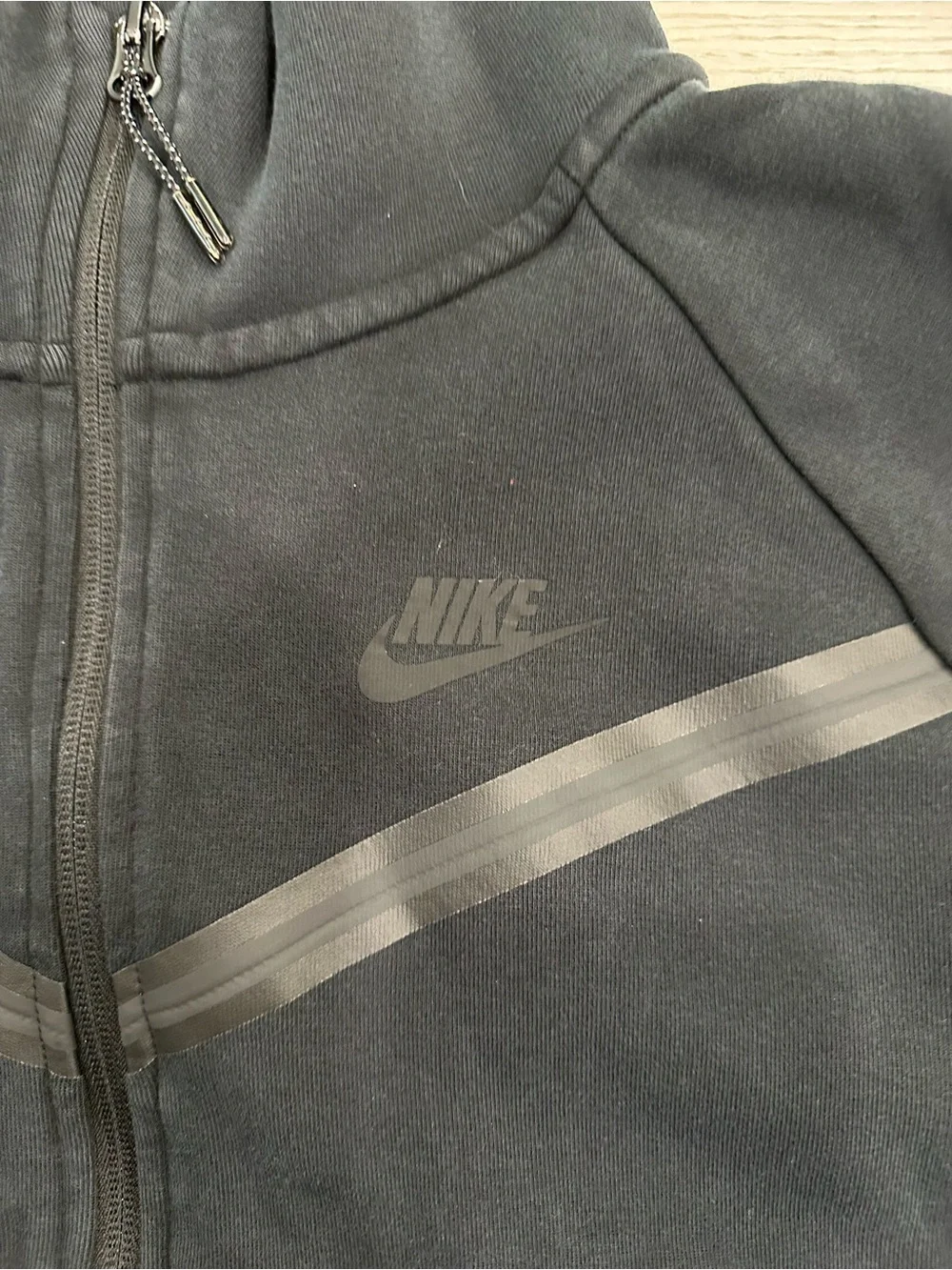 Nike Black Reflective Chevron Full Zip Hooded Jacket Size Small