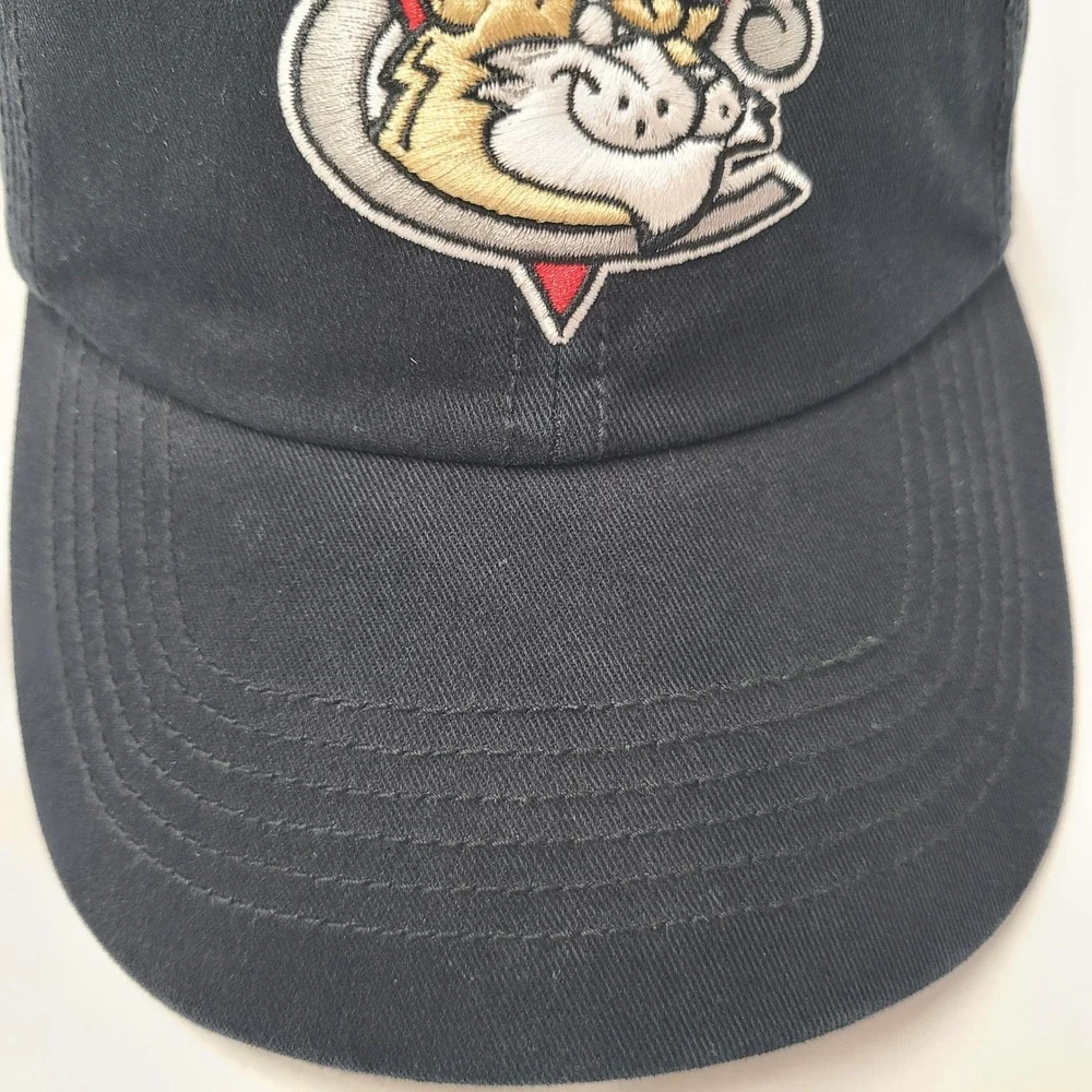 Tri-City ValleyCats Hat Fitted M 47 Brand Franchise Black MiLB Frontier League