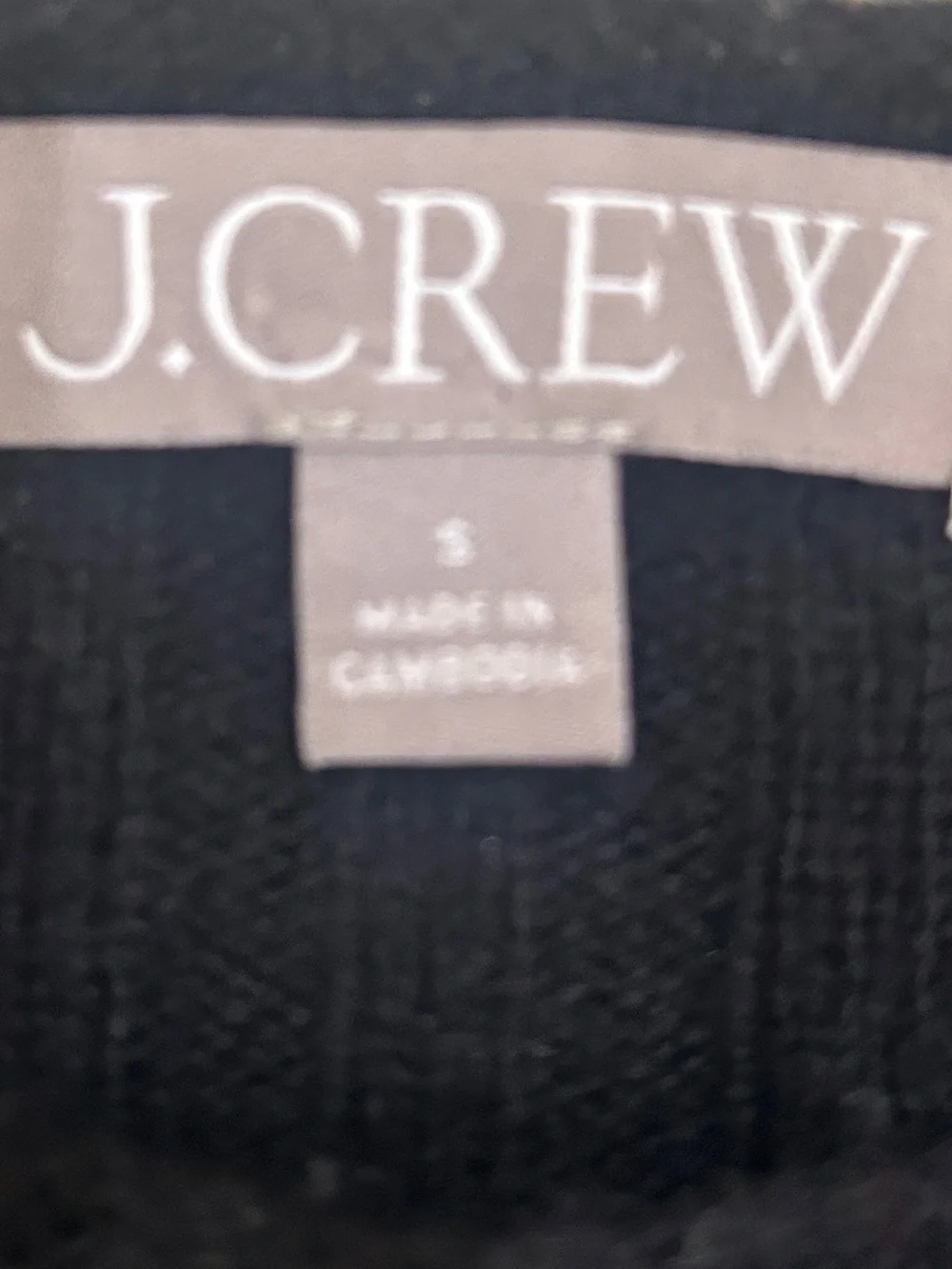 J. Crew Black Ribbed boatneck Long bell Sleeve Sweater size small