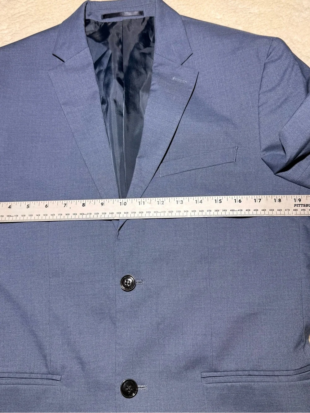 H&M Blazer Mens 38R Navy Blue Slim Fit 2 Buttons Single Breasted