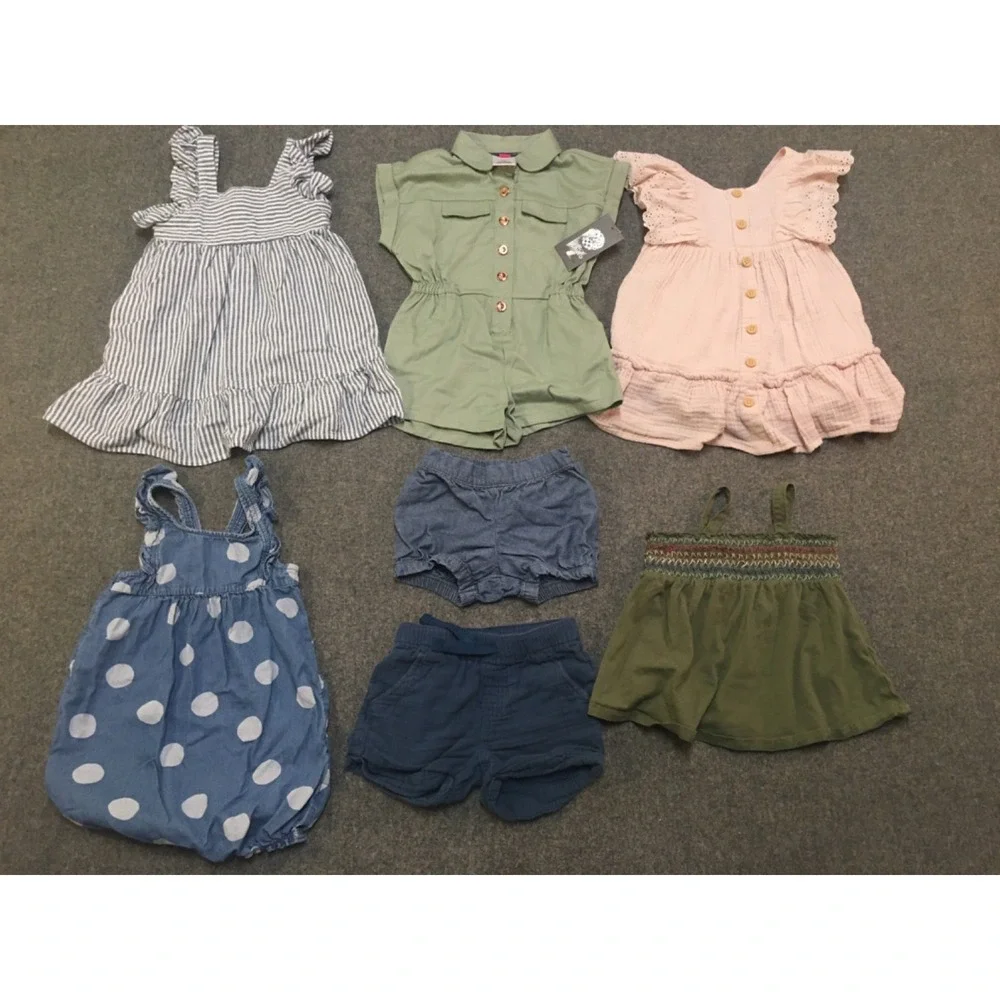 Baby Girl 24 Months 2T Clothing Lot 7x Pieces Bulk Summer Preppy Boho Eyelet