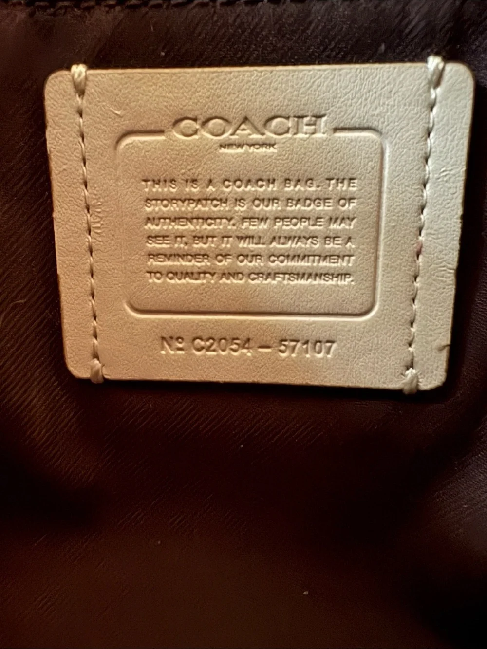 Coach spacious leather