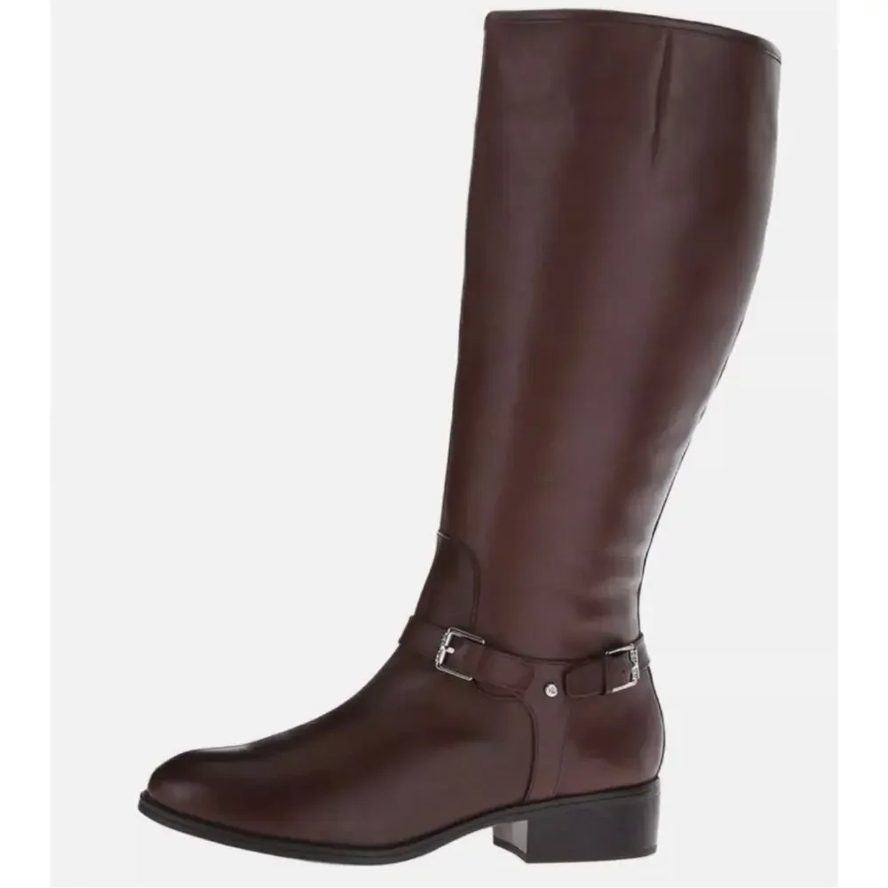 Ralph Lauren Marion Women's Brown Leather Knee-High Riding Boots Size 6B