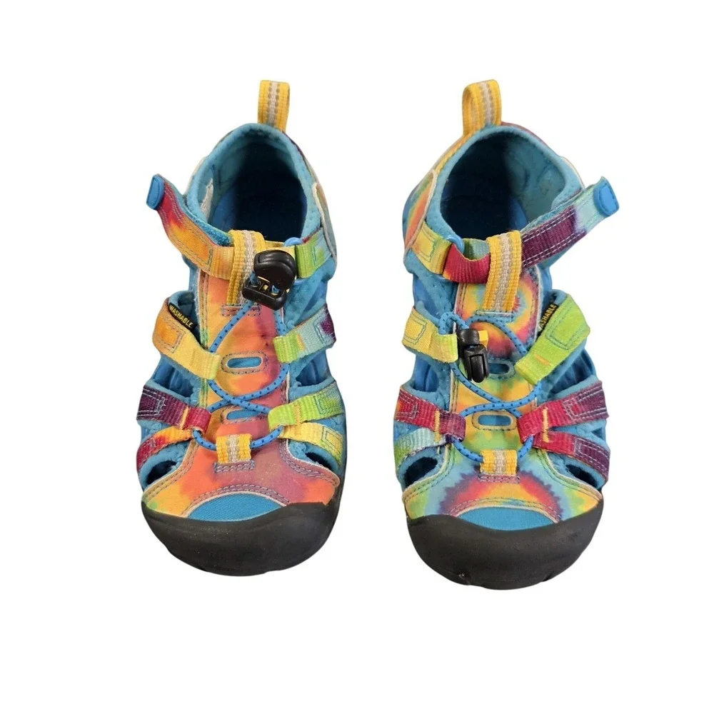 Keen Newport H2 Sandals Shoes Kids Size 13 Tie Dye Rainbow Water Hiking Summer
