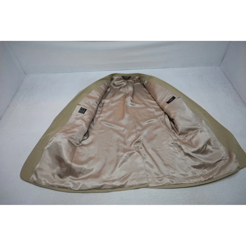 Jos. A. Bank 2 Piece Suit Mens 48XL 40x32 Tan Khaki Cotton Blend Two Button