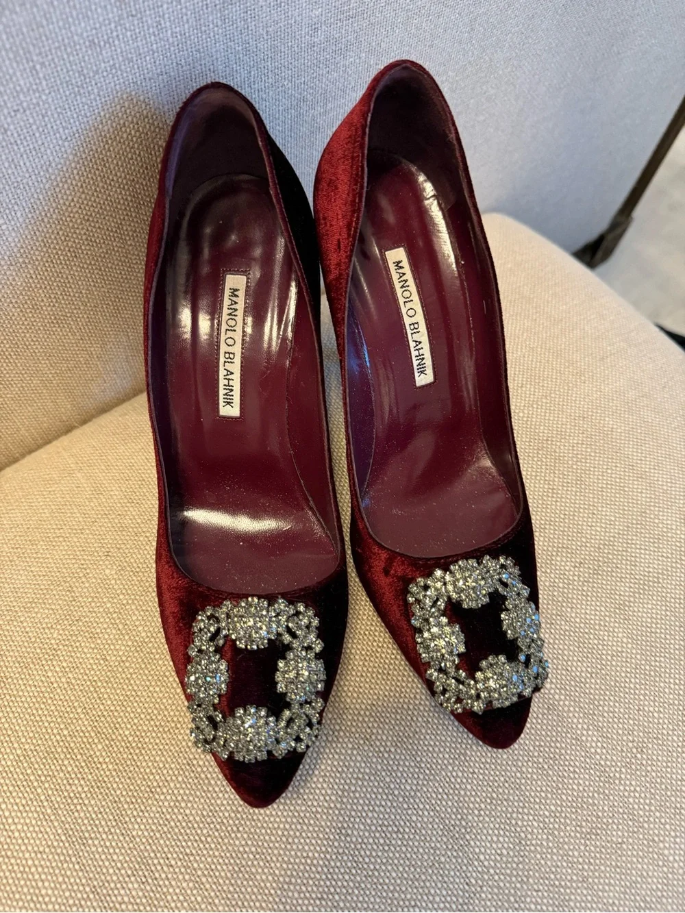 Manolo Blahnik wear elegant evening