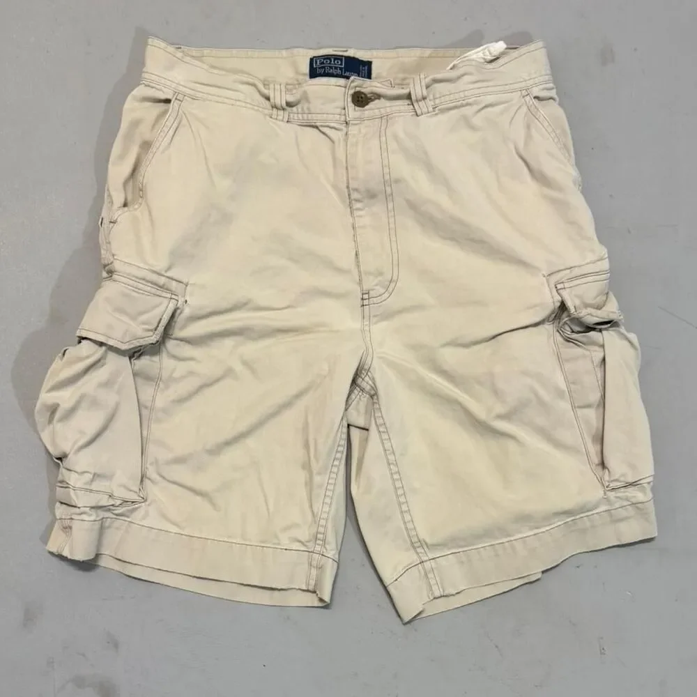 Polo-ralph-lauren Men's Cream and Tan Shorts