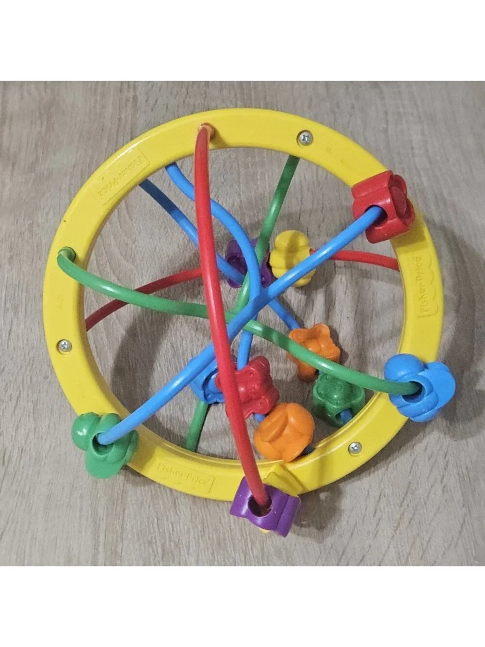 Vintage Fischer Price 1995 Fun To Discover Developmental Colorful Bead Ball Maze