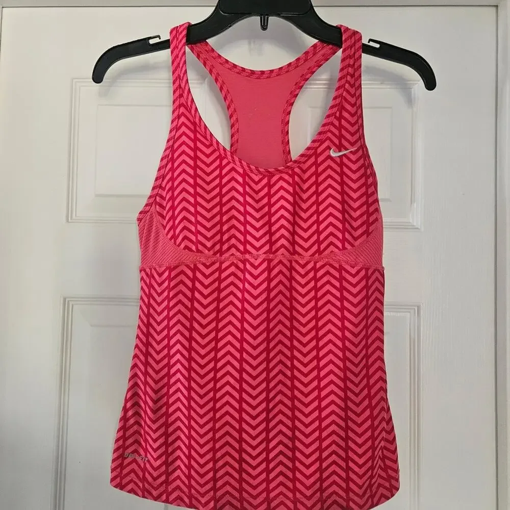 Nike Pink Chevron Tank Top