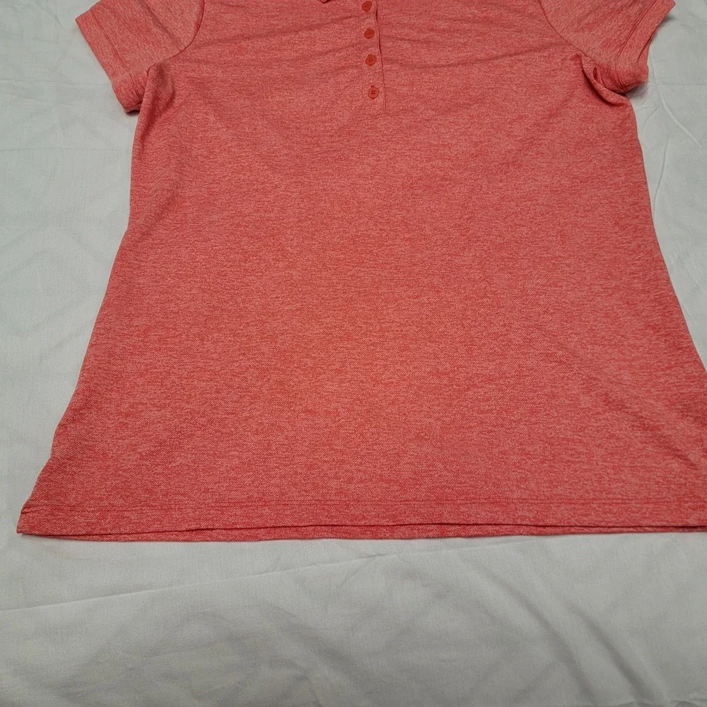 Nike Golf Dri-FIT Womens Polo Shirt Orange Heather Short Sleeve 725584-852 L