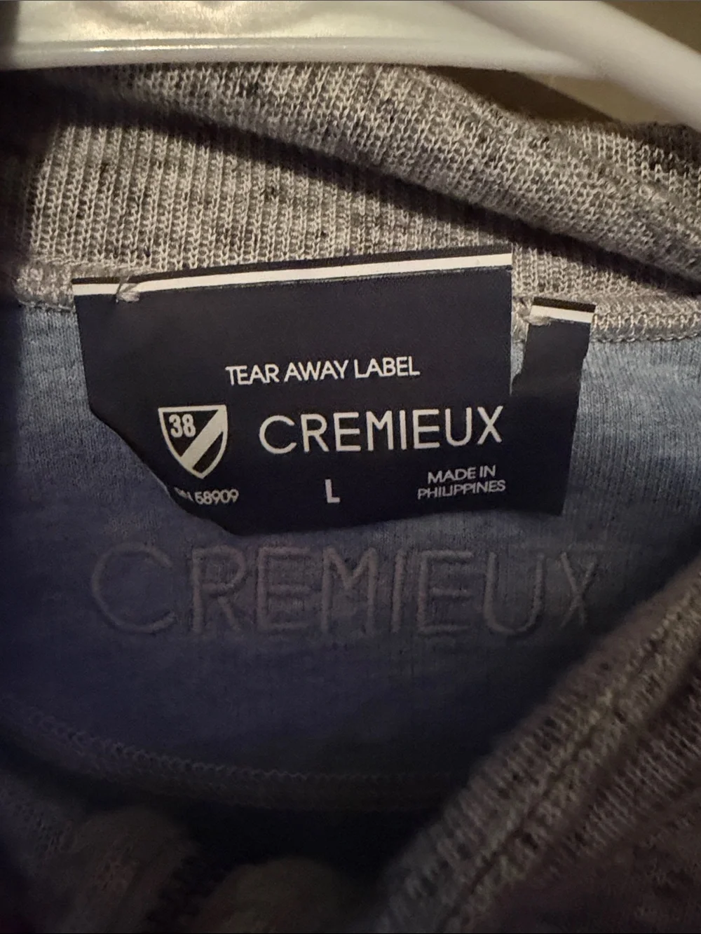 Daniel Cremieux Heather Gray Quarter-Zip Sweater with Brown Trim