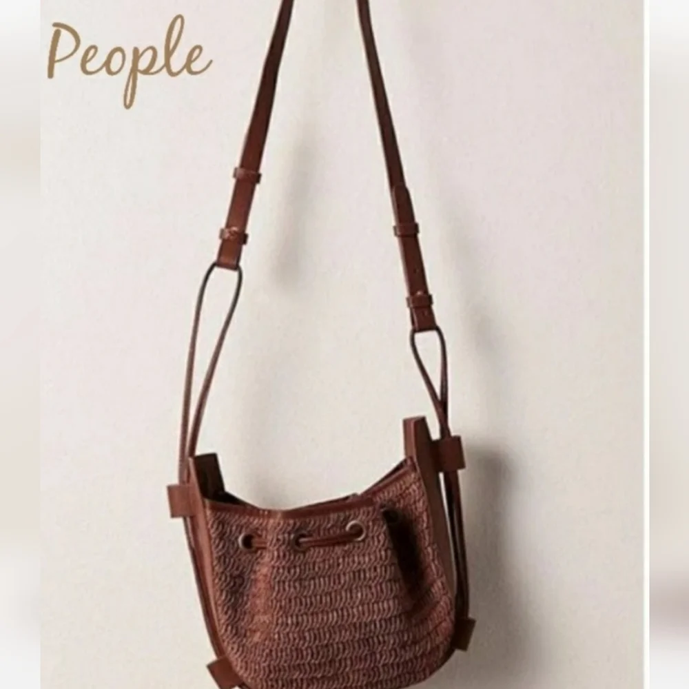 Free‎ People Cabana Crossbody in coconut shell Brown.  NWOT.