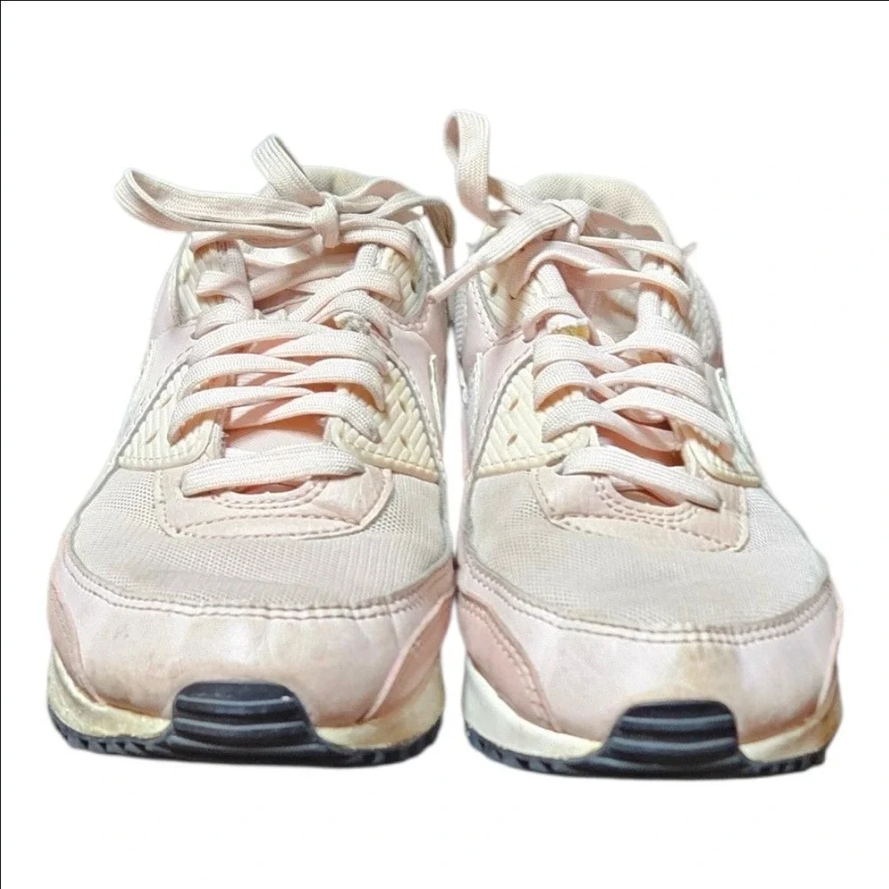Nike Air Max 90 Barely Rose White Womens Sneakers Shoes Size 9 DH8010-600
