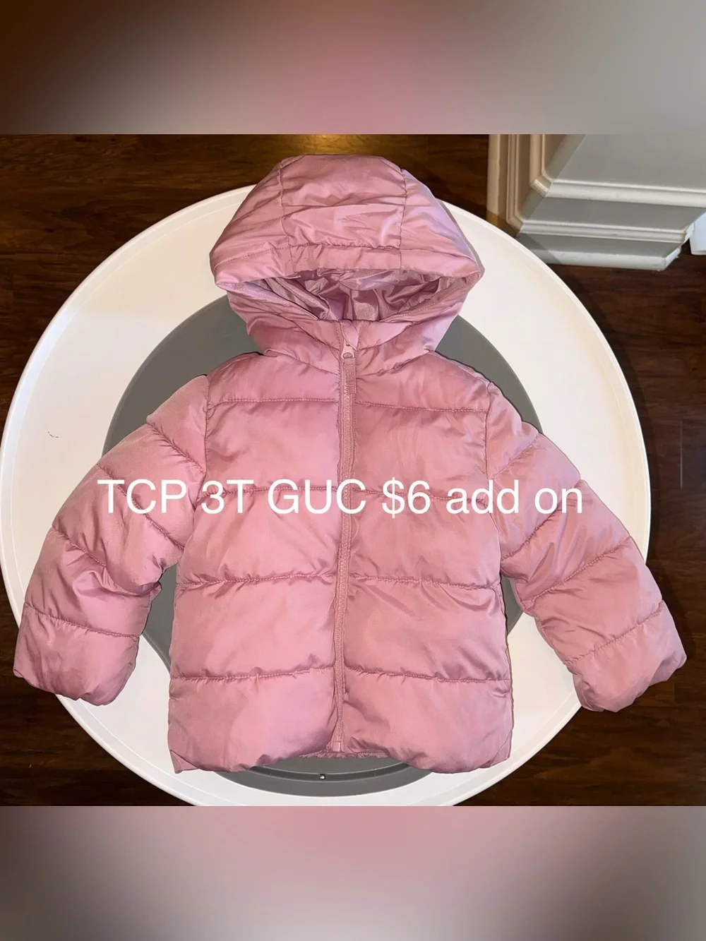The Children's Place Pink Puffer Jacket with Hood