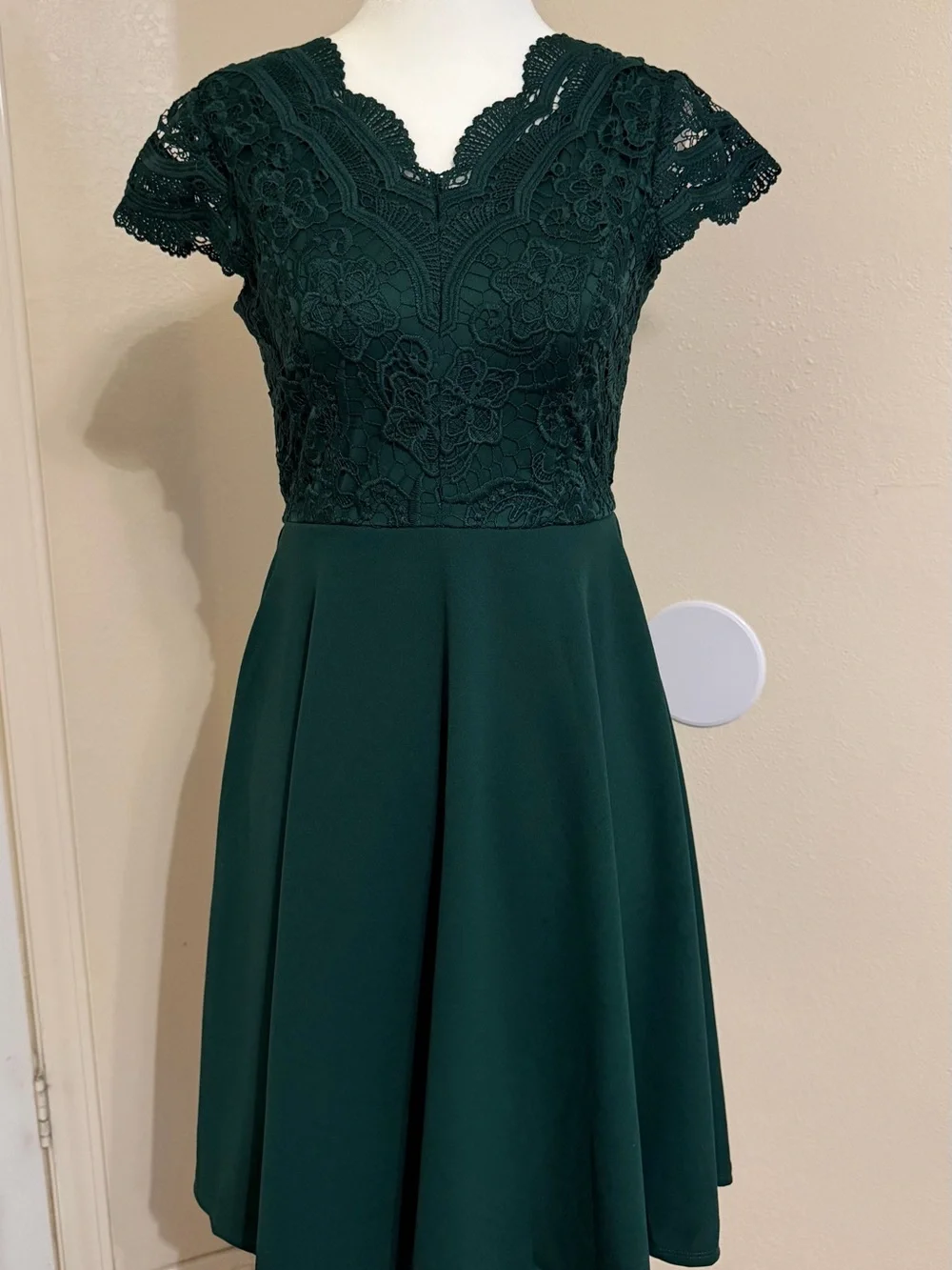Rare Editions Green Lace Dress