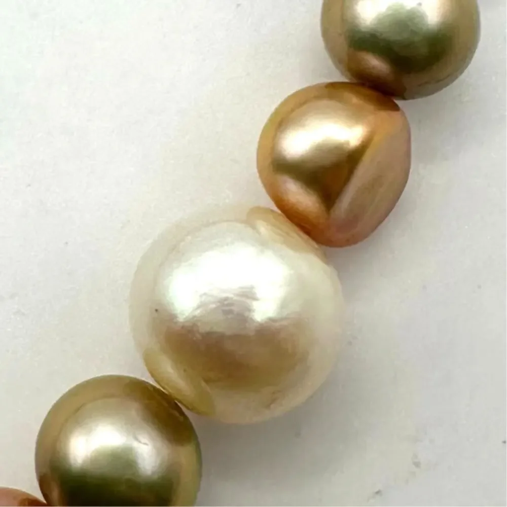 Freshwater Pearl Bracelet Neutral Cream Brown Tan Beaded Jewelry Coastal Cowgirl