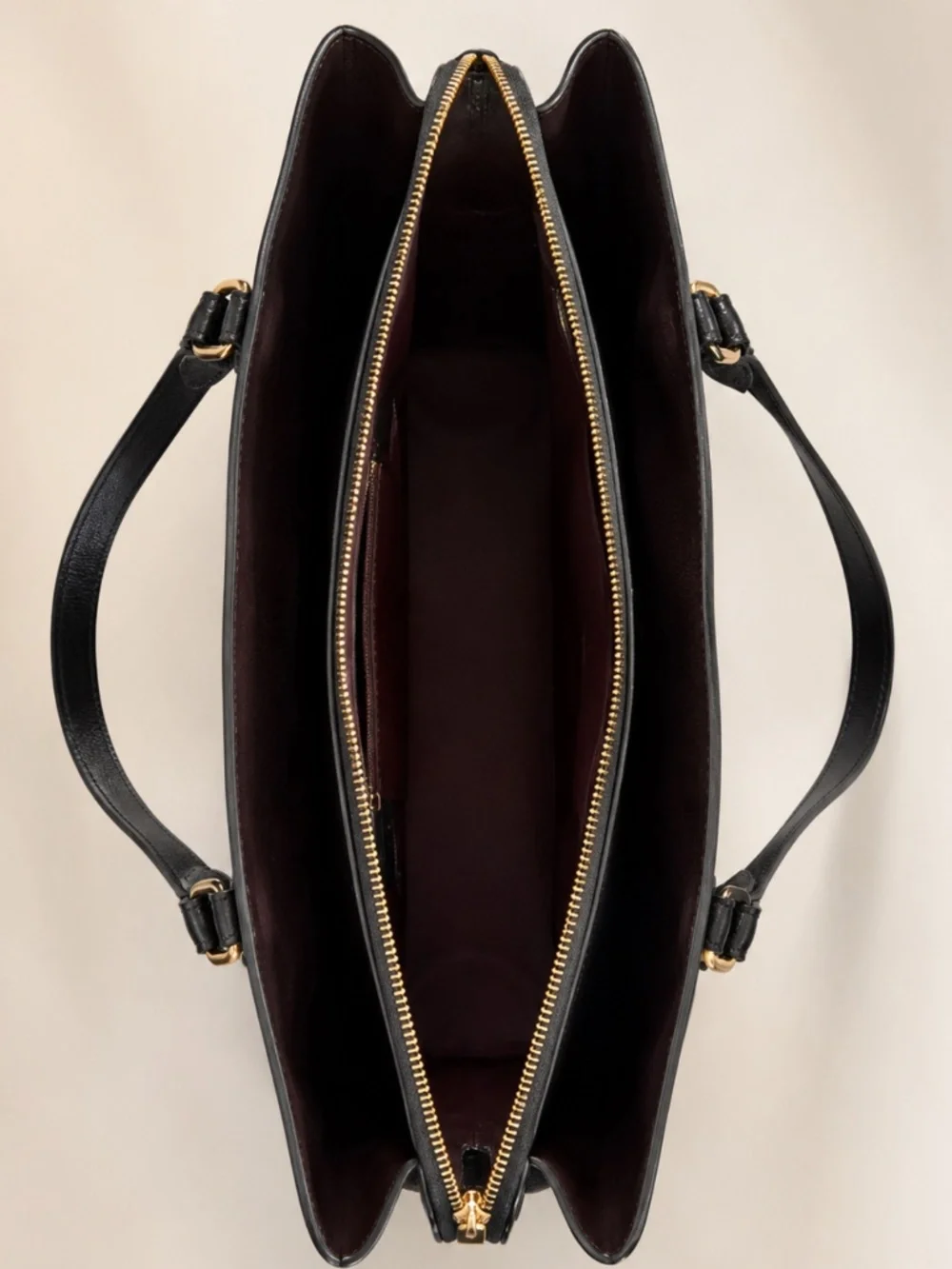 Coach Black Pebbled Leather Tote Shoulder Bag Gold Hardware Hangtag