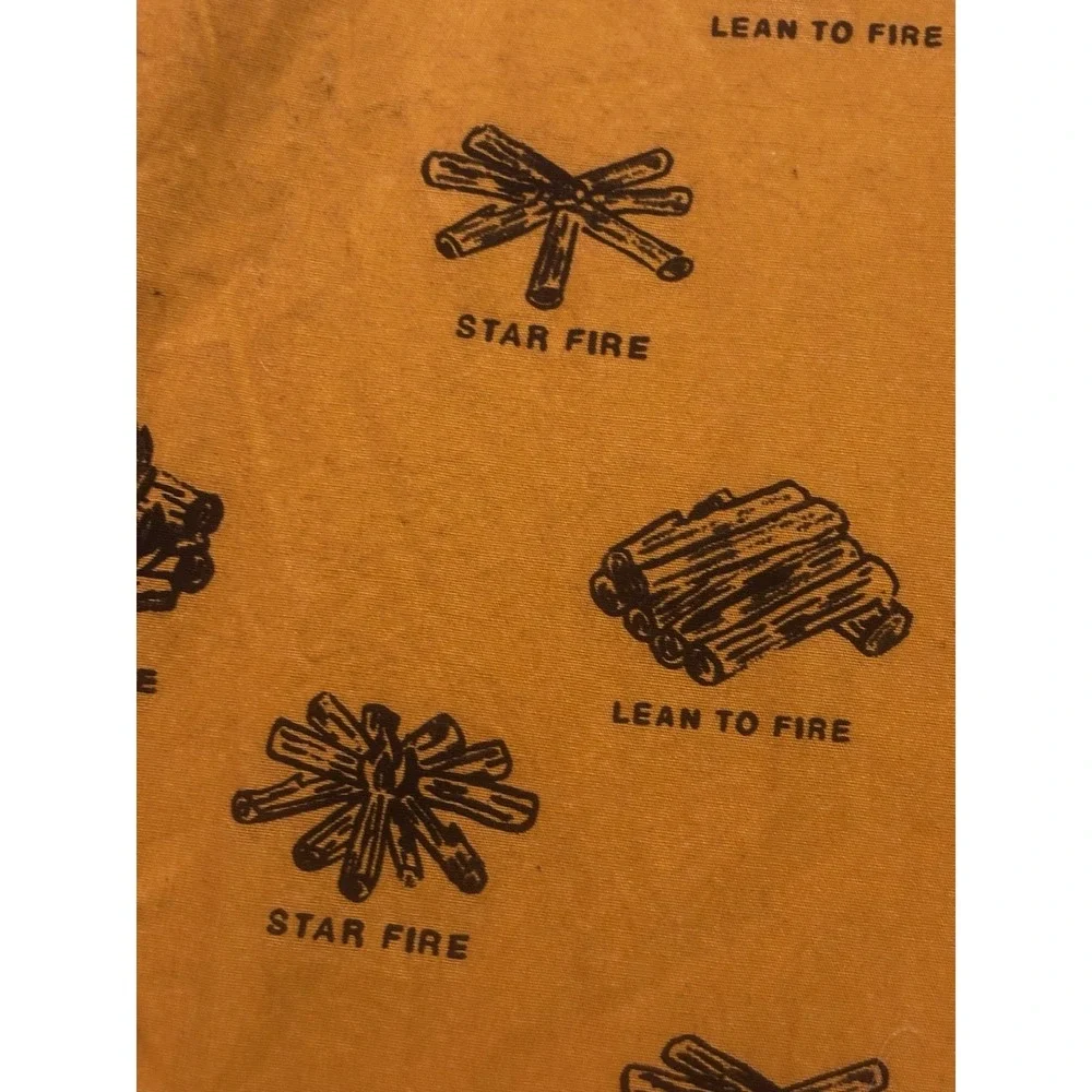 The North Face Shirt Mens XL Yellow Short Sleeve Button Down Campfire Print
